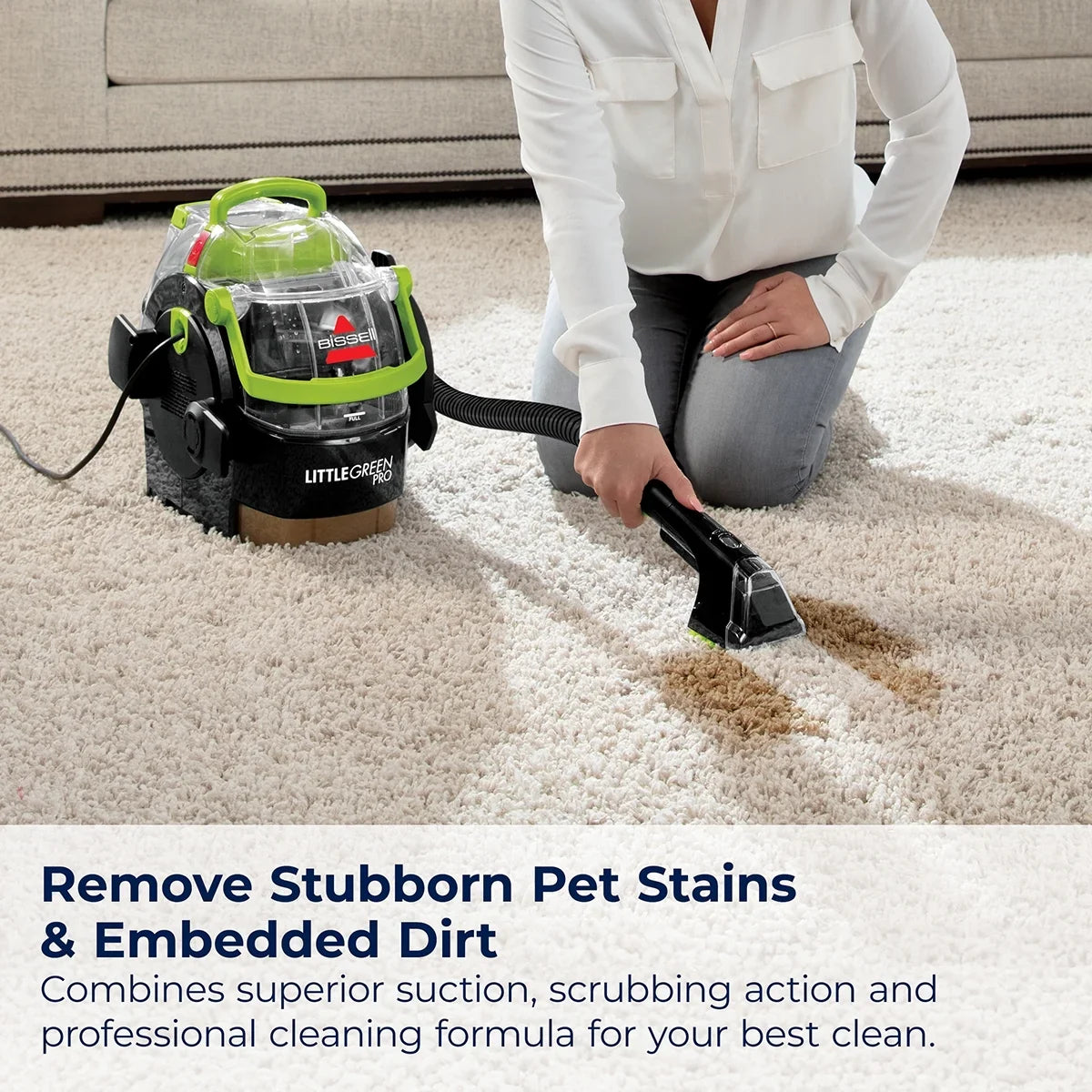 2026 NewBISSELL Little Green Pro Portable Deep Cleaner, for Carpet, Upholstery, and Auto, Compact, Superior Suction, Professional Cleaning, StainProtect Technology, 2505