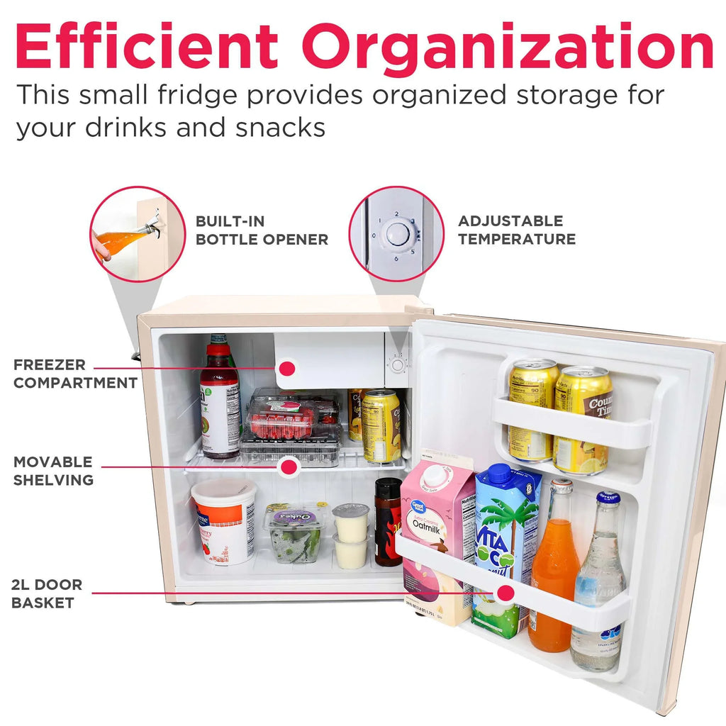 2026 NewFrigidaire 1.6 Cu ft. Retro Compact Refrigerator with Side Bottle Opener, Coral