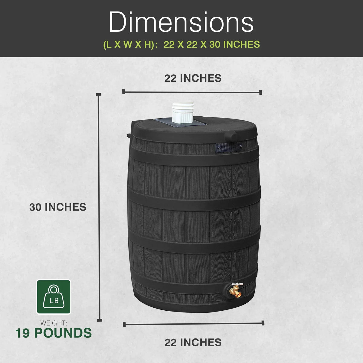 2026 NewGood Ideas Rain Wizard Rain Storage Collection Rain Barrel 50-Gallon