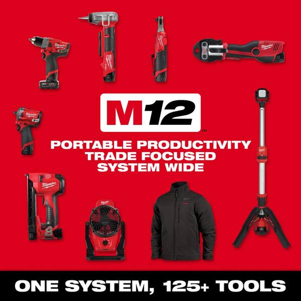 M12 FUEL 12V Lithium-Ion High Speed 3/8 in. Ratchet w/ (1) 1/4 in. Right Angle and (1) 1/4 in. Straight Die Grinder