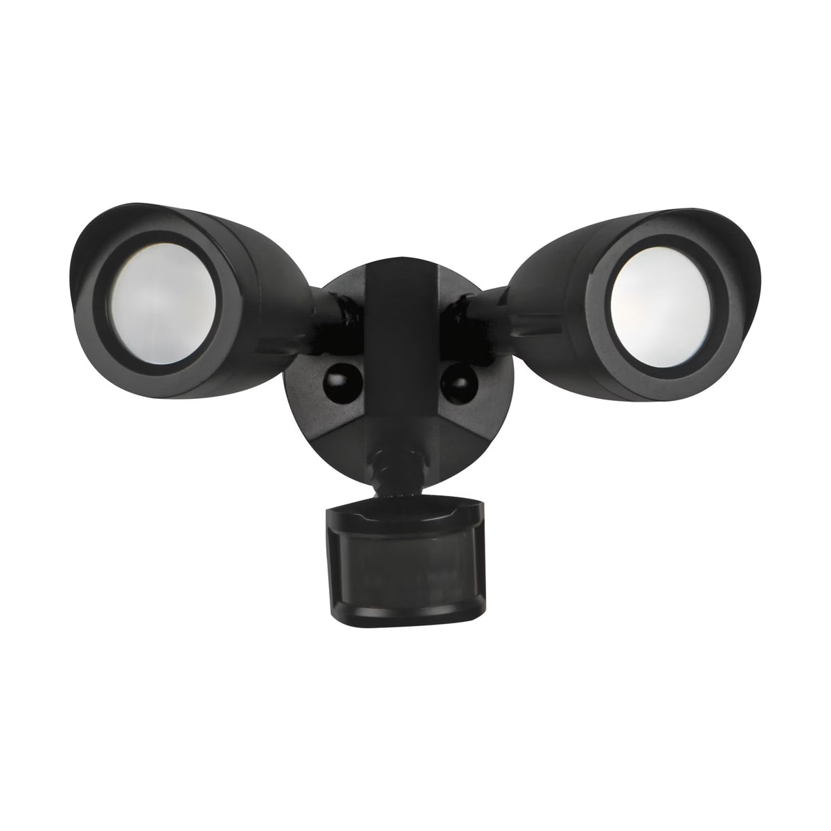 Nuvo Lighting LED Security Light Dual Head With Motion Sensor Black Finish 3000K