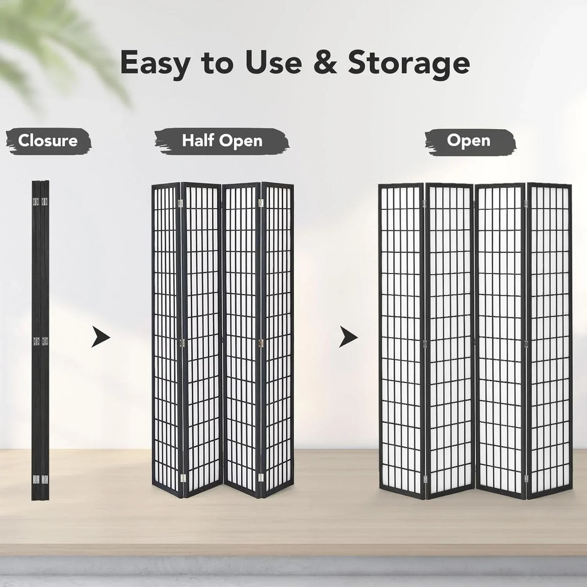 2026 NewJOSTYLE Room Divider Wall Shoji Screen, 6 Panel Folding Privacy Screen for Room Separation, Japanese Wood Room Divider Screen, 5.9 Ft, Natural