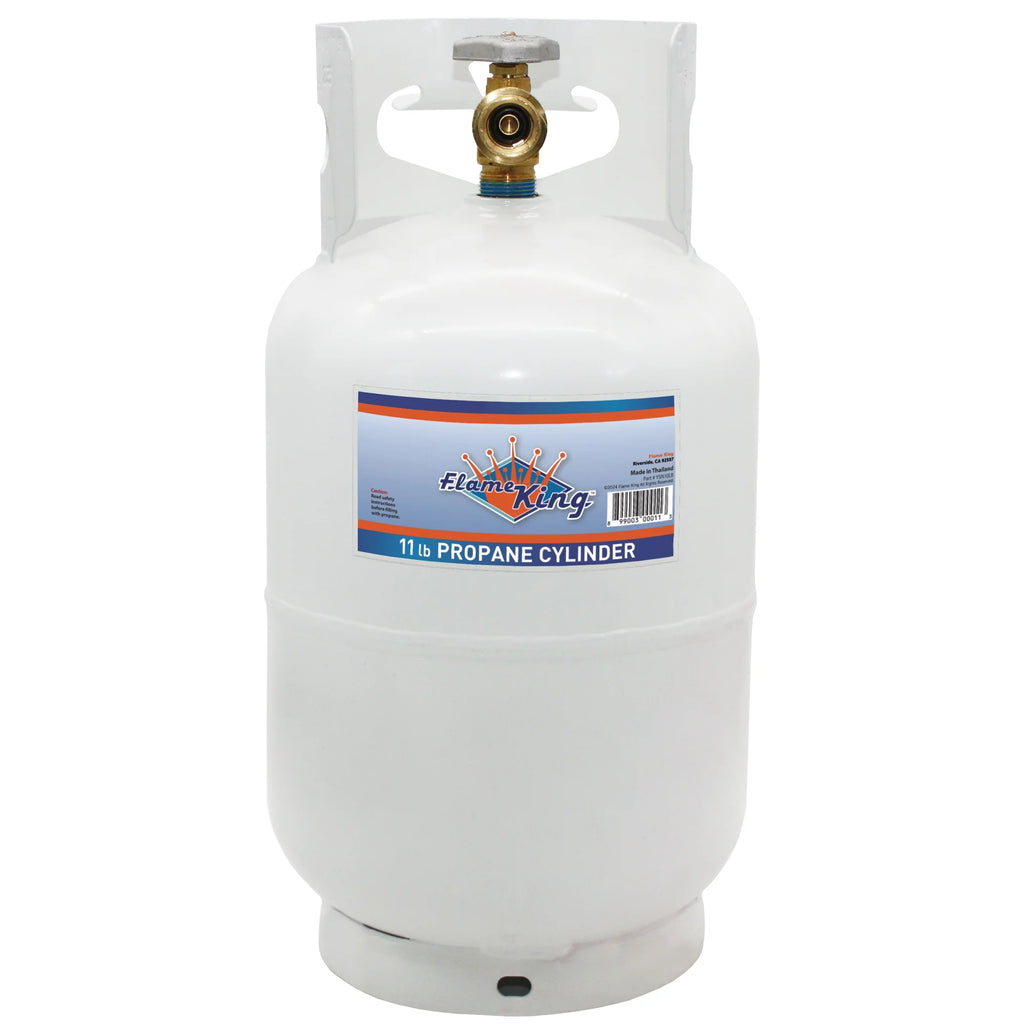 Flame King 10LB Empty Steel Propane Tank LP Cylinder w/ Type1 OPD Valve, for Grills & BBQs