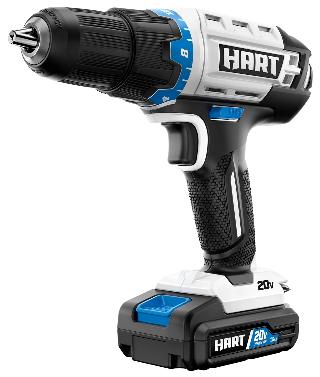 HART 3-Tool 20-Volt Cordless Combo Kit with and 16-inch Storage Bag, (1) 20-Volt 1.5Ah (1) 20-Volt 4.0Ah Lithium-Ion Batteries
