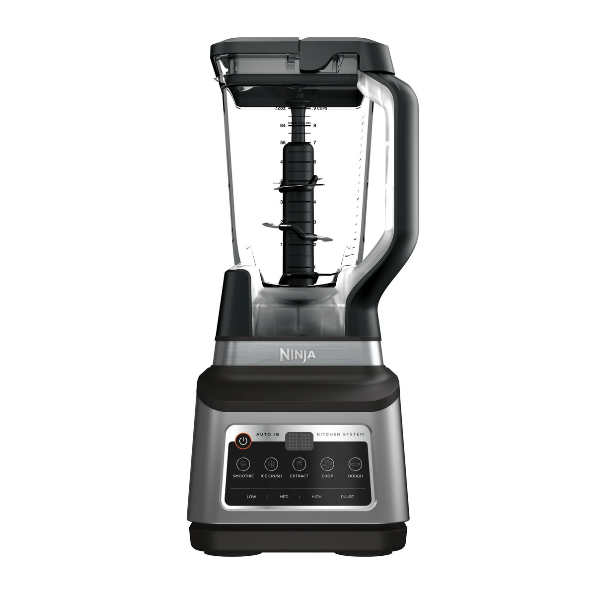 2026 NewNinja Professional Plus Kitchen System, 1400 Watts, 5 Presets for Smoothies, Chopping, Dough with Auto IQ, 72-oz.* Blender Pitcher, 64-oz. Processor Bowl, 24-oz. To-Go Cups, Black, BN800