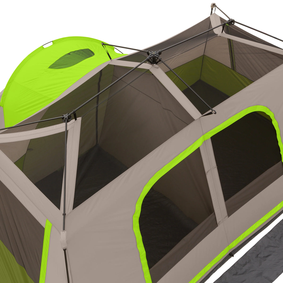Ozark Trail 11-Person Instant Cabin Tent with Private Room -C 3-Room Family Camping Tent with Awning