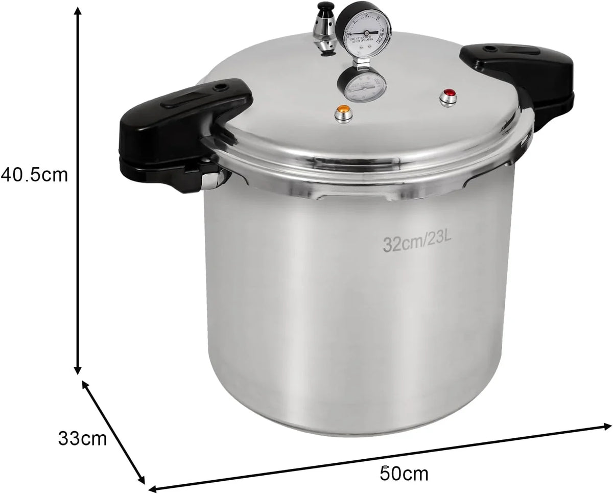 2026 NewUNIFULL 24 Quart/23 Liter Pressure Cooker,Pressure Canner with Pressure Gauge,Pressure Relief Valve - 15 PSI,and Sealing Ring