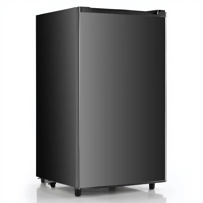 Sybels 3.2 Cu.Ft Mini Fridge with Freezer, Compact Single Door, Adjustable Thermostat & Low Noise, Perfect for Bedroom, Dorm, Office, Black