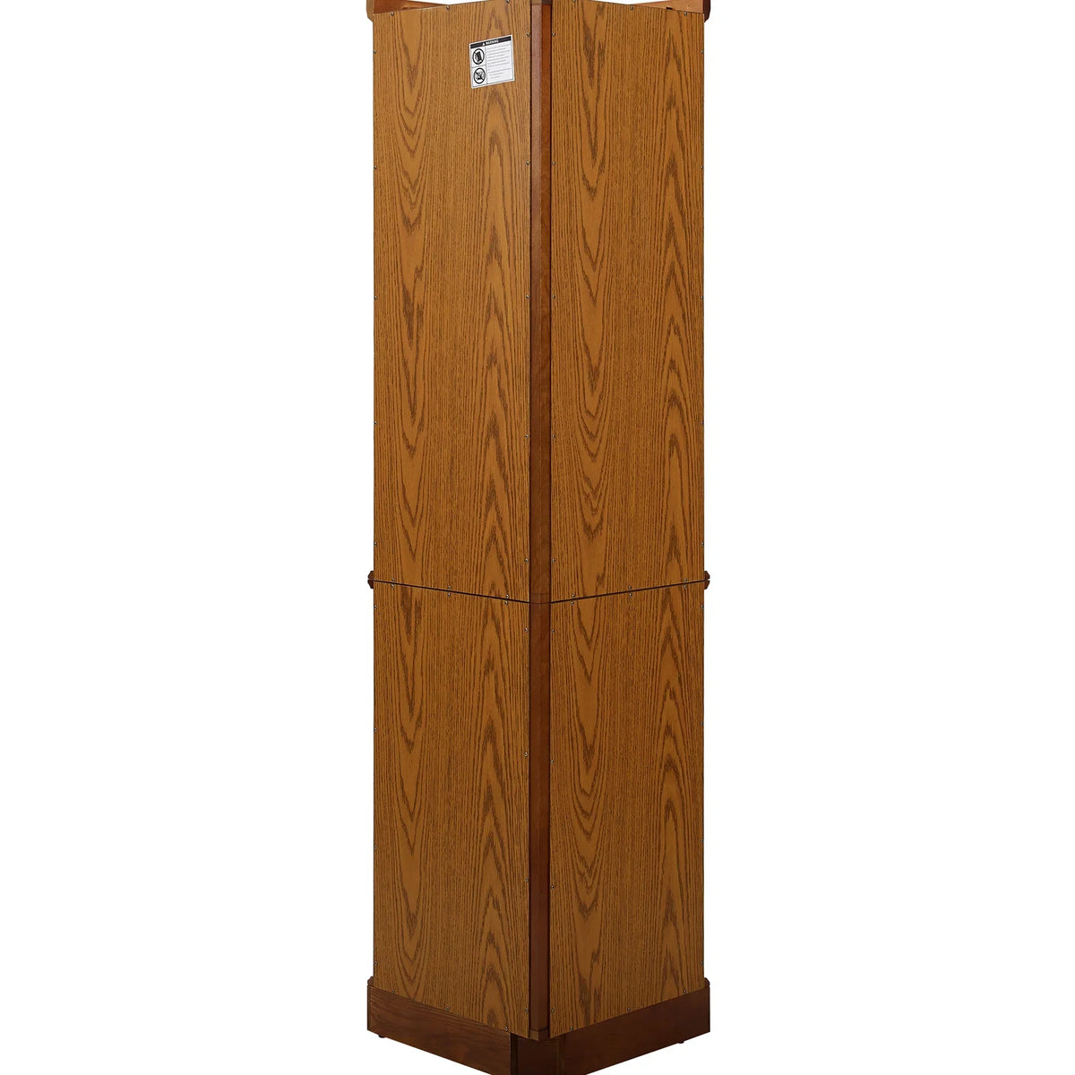 2026 NewWalnut Cabinet With 6 Shelves, Adjustable Glass & Mirrored Back Design Shelf Lighted Corner Curio Shelves In
