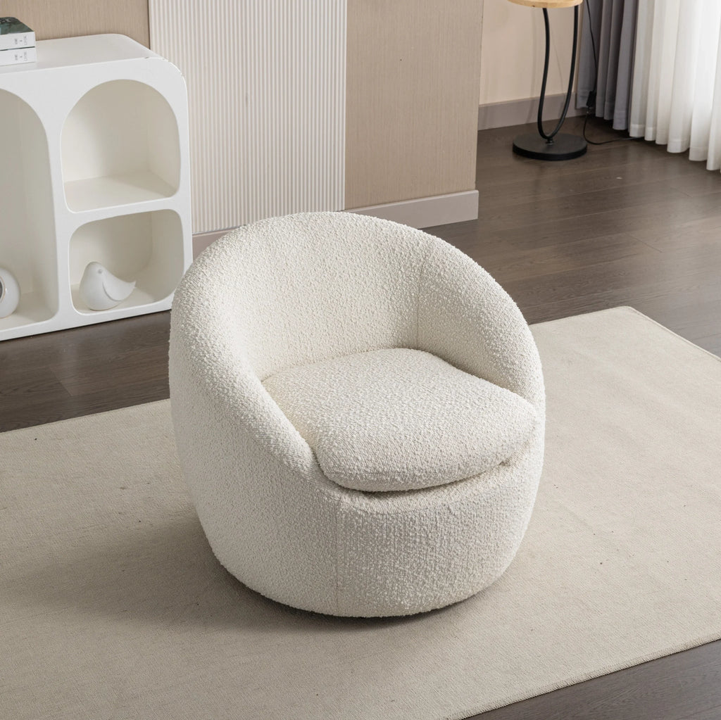 2026 NewRoundhill Furniture Winnie Modern Barrel Chair, 360" Swivel
