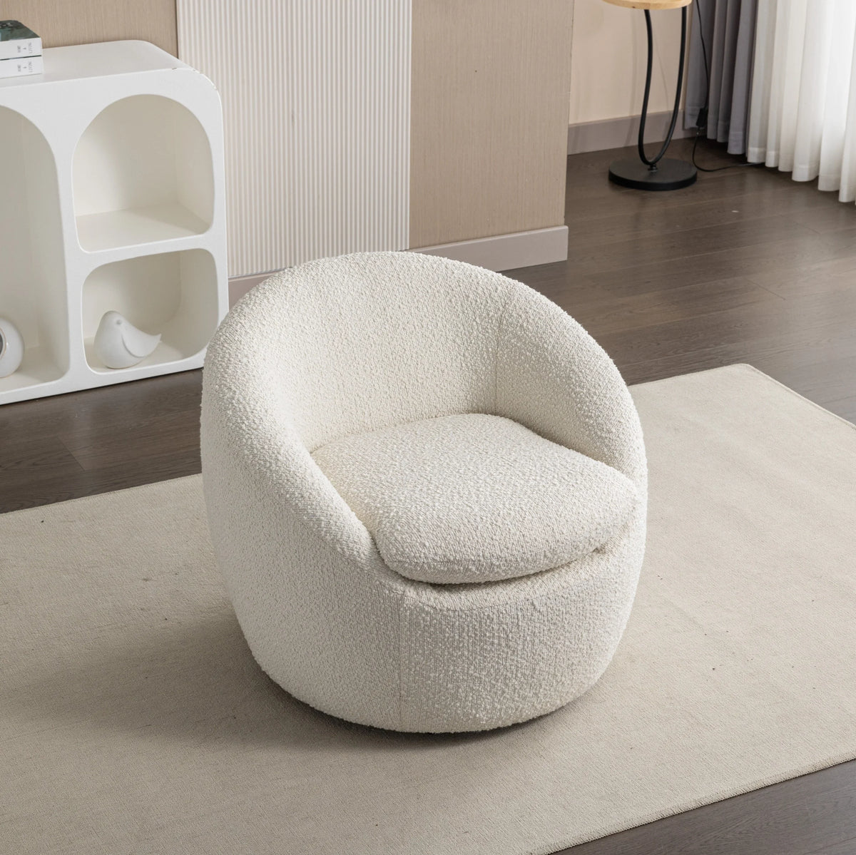 2026 NewRoundhill Furniture Winnie Modern Barrel Chair, 360" Swivel