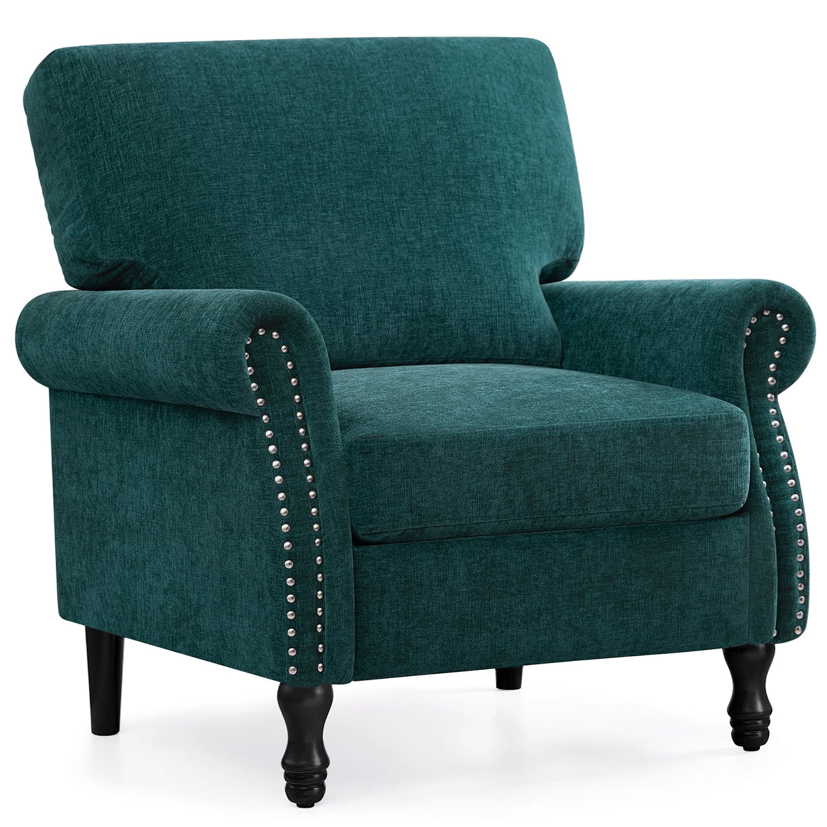 2026 NewCOOLHUT Modern Accent Chair Armchair, Linen Fabric Upholstered Comfy Single Sofa with Solid Wood Frame for Living Room, Gray