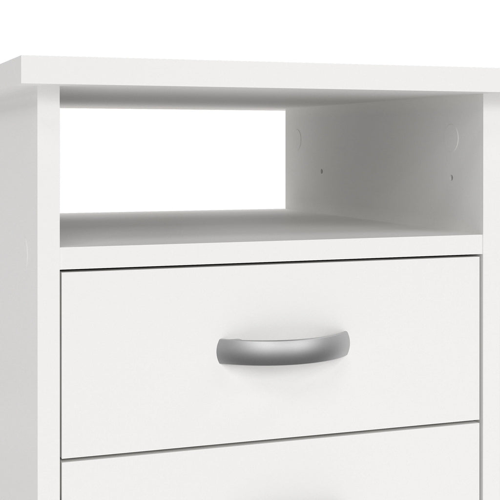 2026 NewTvilum Walden 5 Drawer Office Desk with 1 Locking Drawer for Adults, White