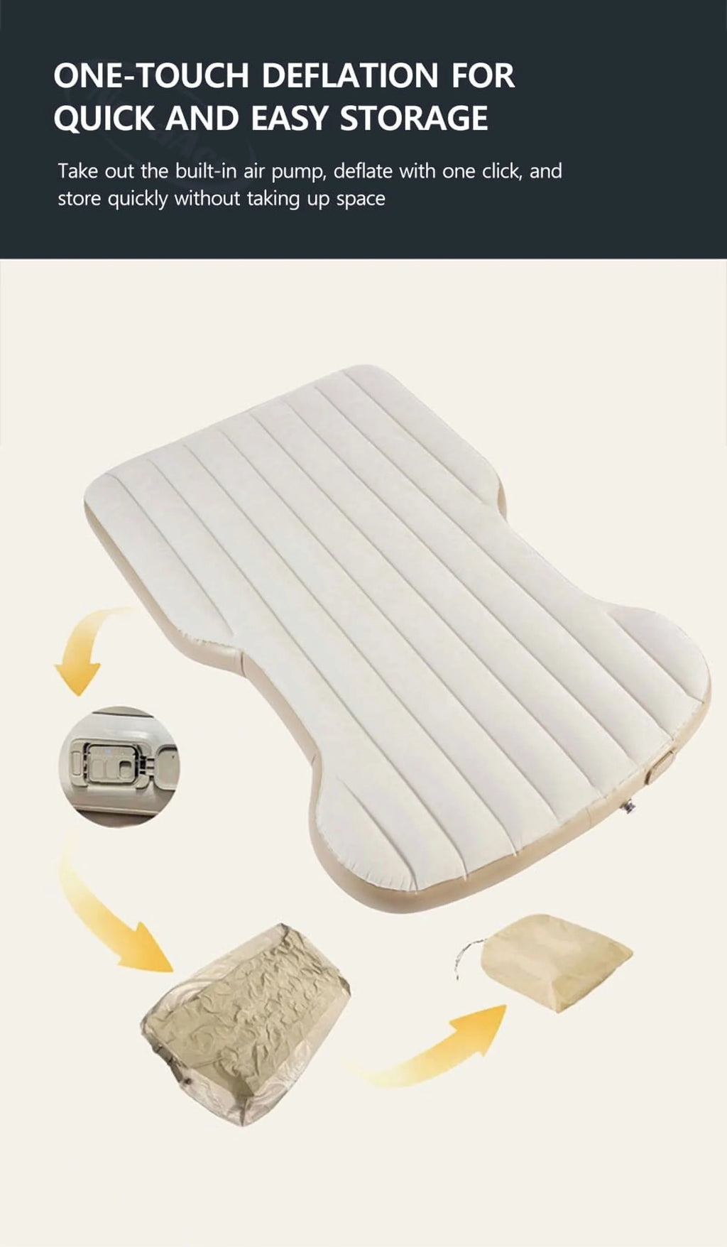 Car Inflatable Mattress For Tesla Model Y Juniper 2021-2025 PVC Flocking Portable Foldable Travel Bed Outdoor Travel Camping Air Mattress