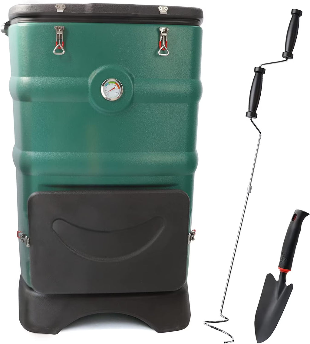 2026 NewInsulated Compost Bin with Ventilation System - Quickly Composting All Year Round,A Reservoir at The Bottom Design to Collect The Leachate (Green)
