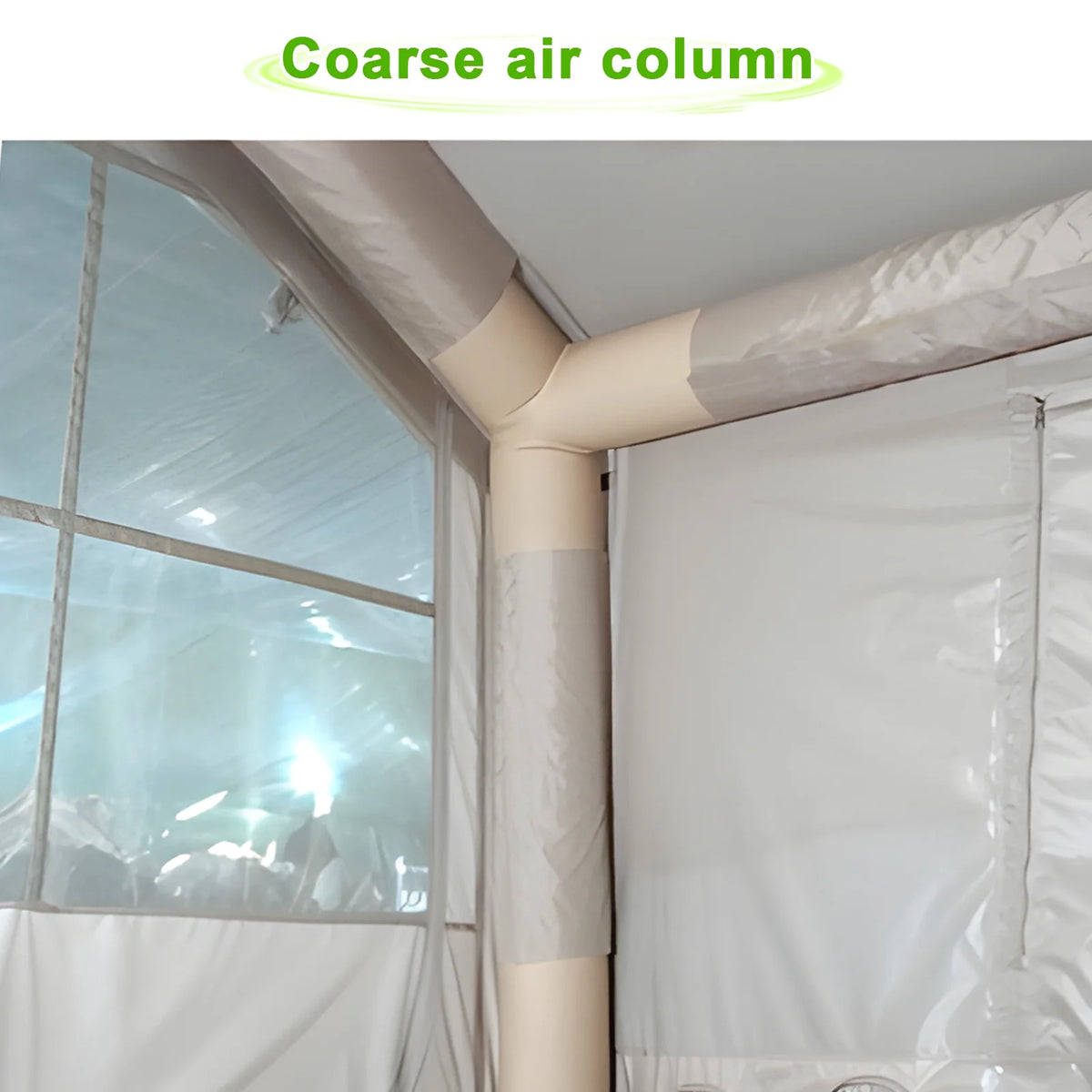 Wilitto Inflatable Tent for Camping, 1-6 Person Blow-up Air Tent, Easy Setup Waterproof Windproof Cabin Tent, 4 Seasons Family Glamping Tent House _Beige