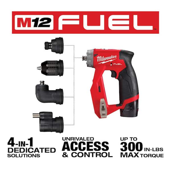 M12 FUEL 12V Lithium-Ion Brushless Cordless 4-in-1 Installation 3/8 in. Drill Driver Kit W/ M12 3/8 in. Ratchet