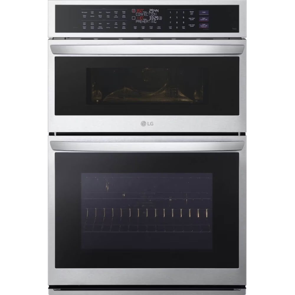 LG WCEP6427F 30 inch Stainless Steel Electric Wall Oven and Microwave