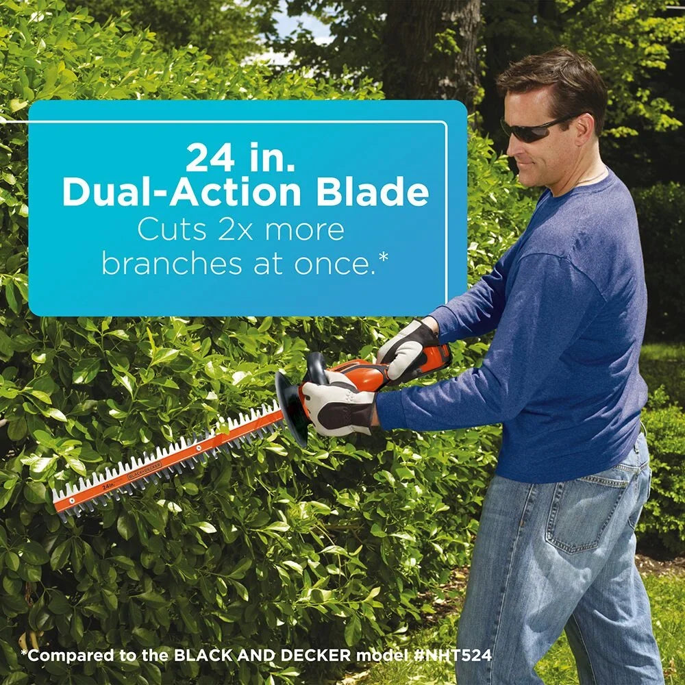 2026 NewBLACK+DECKER 40V MAX* Cordless Hedge Trimmer, 24-Inch, (LHT2436)