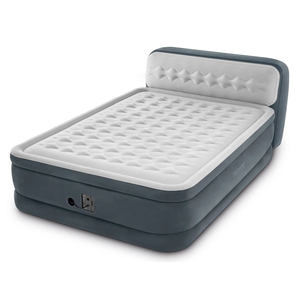 2026 NewIntex Ultra Plush Dura Beam Deluxe Airbed with Built In Pump & Headboard, Queen