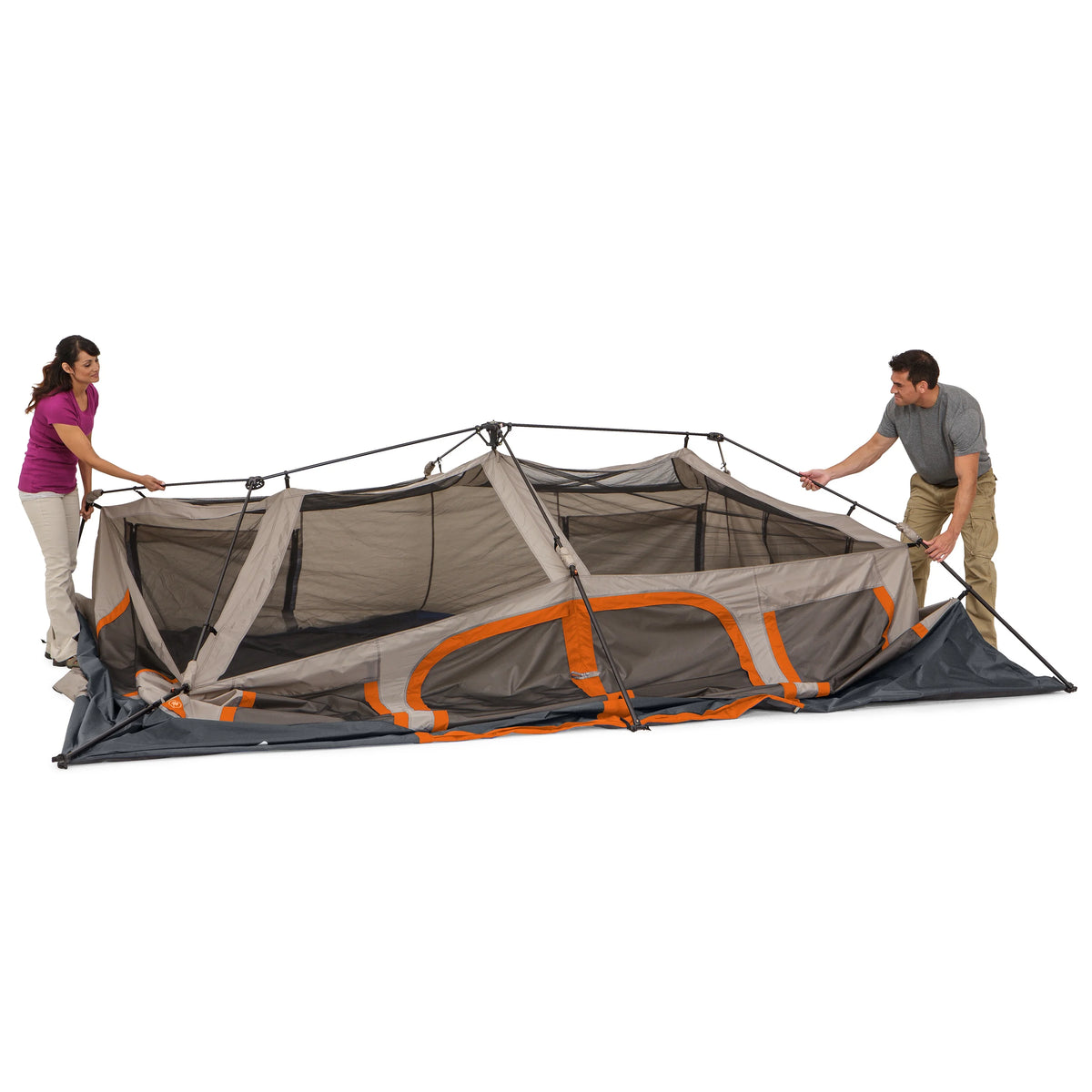 Ozark Trail 10-Person Instant Cabin Tent -C 2-Room Family Camping Tent with Rainfly