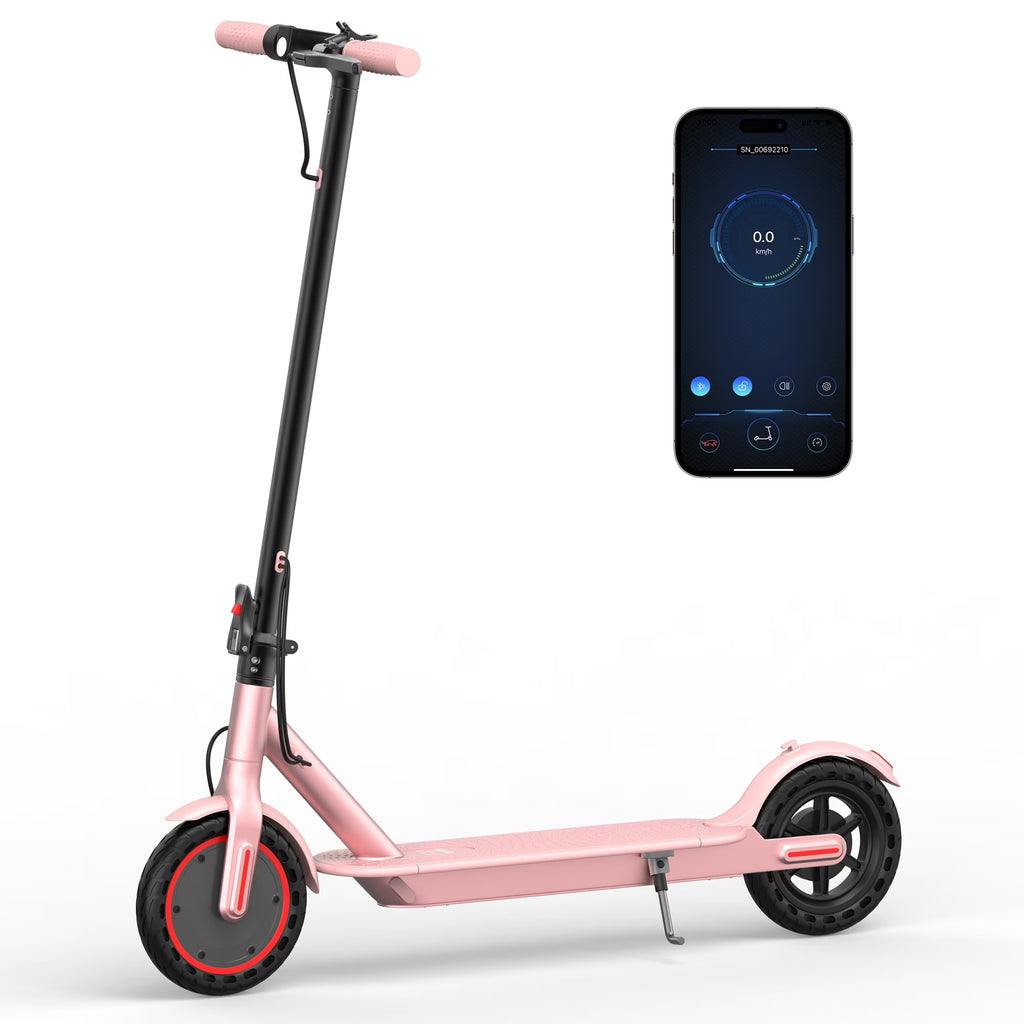 AOVOPRO WHITE ES80 350W 8.5' Foldable Electric Scooter for Adults and Child, 21 Miles Range