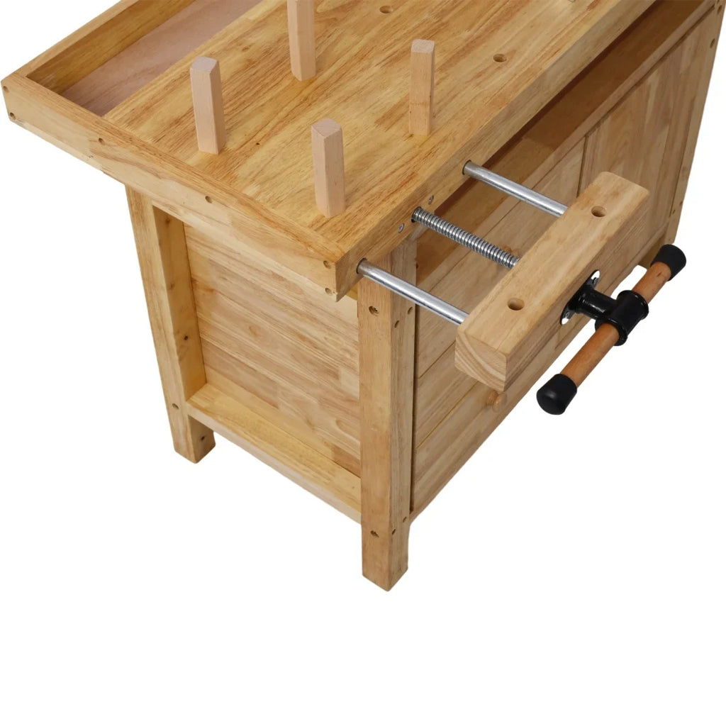 2026 NewWorkbench, Work Bench, Versatile and Functional Wooden Workstation, Work Table for Garage Workshop and Home, 55"L*24.5"W*33"H, Natural