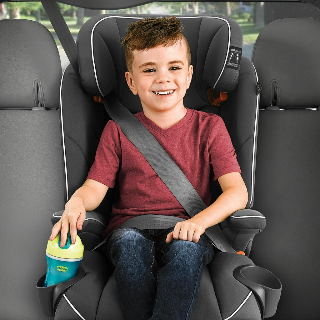 2026 NewChicco MyFit Harness and Booster Car Seat - Fathom (Grey/Blue). New