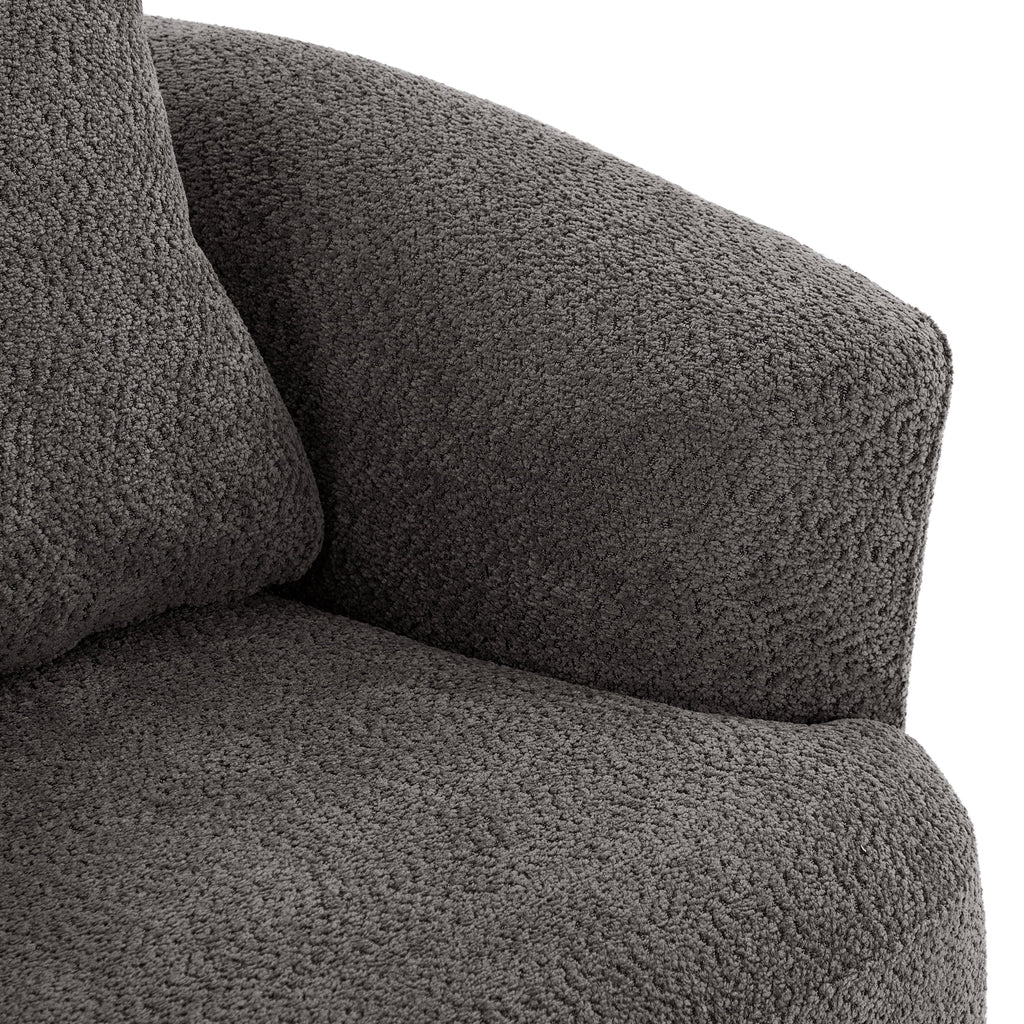 Harper & Bright Designs 360- Swivel Accent Chair, Barrel Chair Swivel Upholstered Sofa Chair with Cushion for Living Room Office, Beige