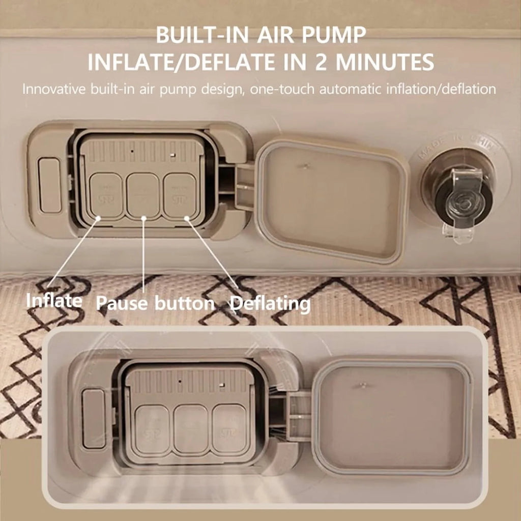 Car Inflatable Mattress For Tesla Model Y Juniper 2021-2025 PVC Flocking Portable Foldable Travel Bed Outdoor Travel Camping Air Mattress
