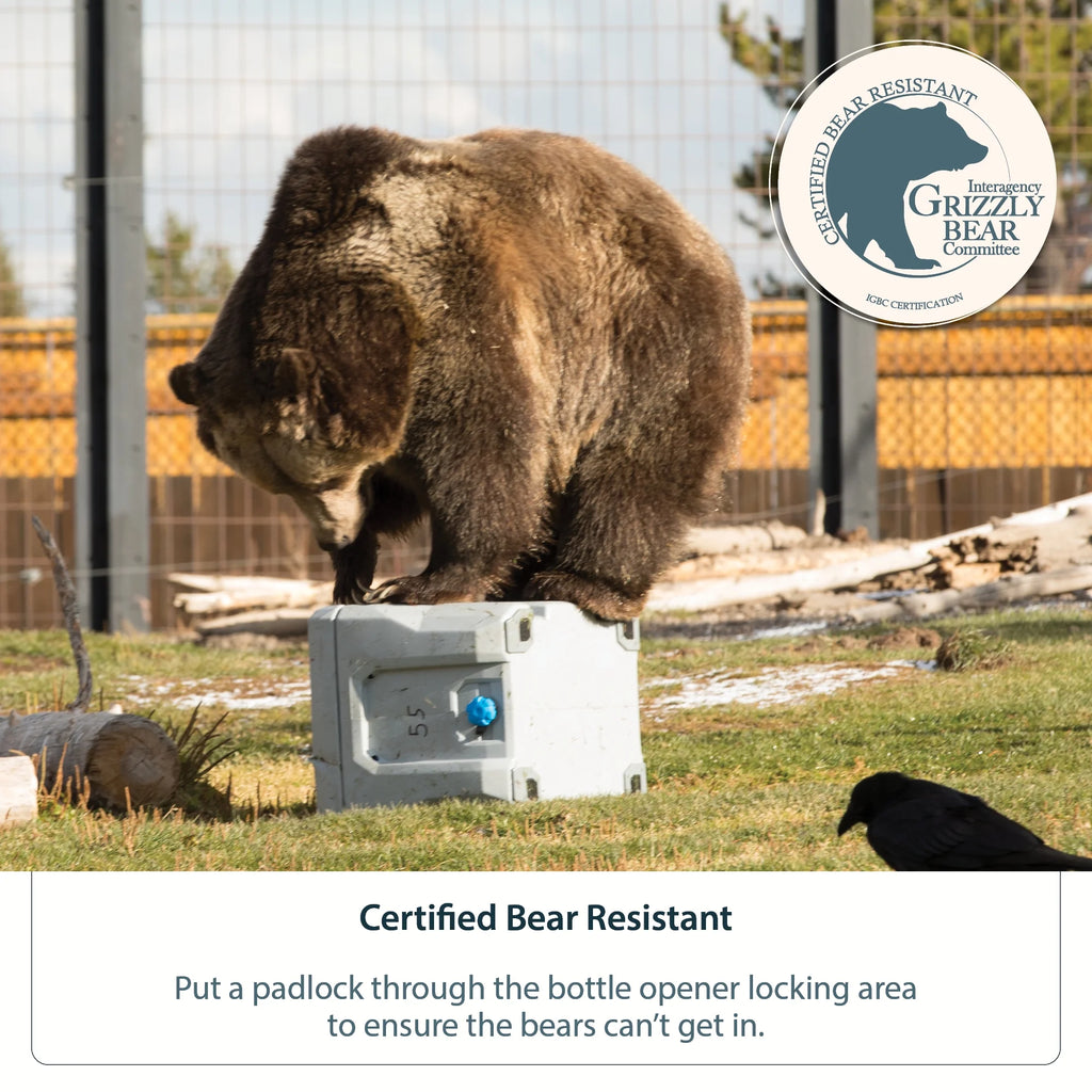Lifetime 65 qt Bear-Resistant Camping Cooler, Premium High Performance, Ice Retention, Hard Cooler, 75 Can Capacity, Arctic White (91108)