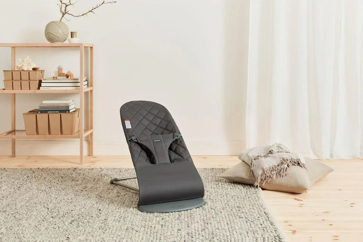 2026 NewBabyBjorn Bouncer Bliss Baby Bouncers with Cotton. Classic Quilt. Anthracite