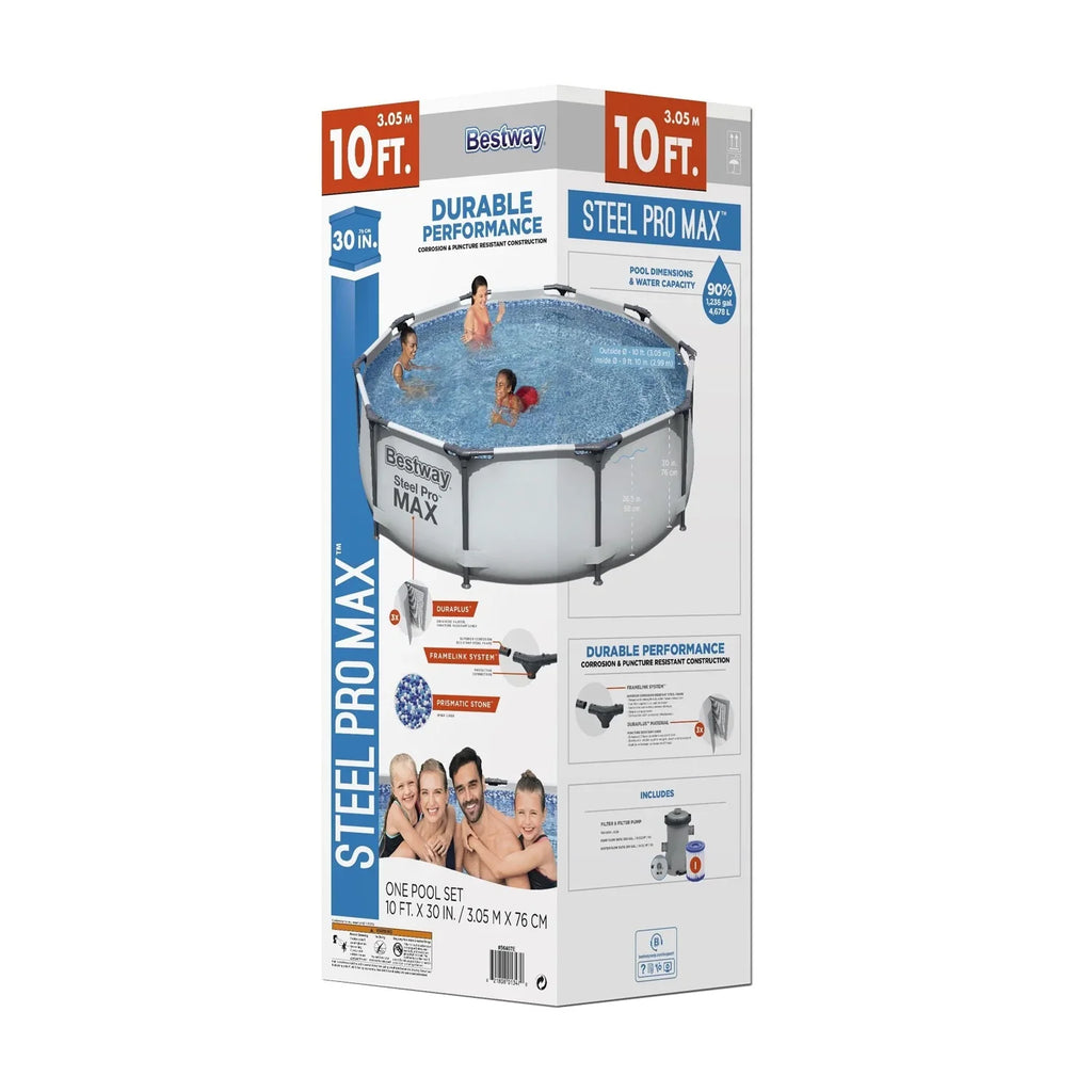 2026 NewBestway Steel Pro MAX 10' x 30" Above Ground Pool Set Round