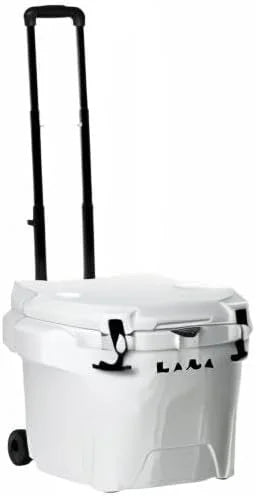 30 Quart Wheeled Hard Cooler Insulated Portable Ice Chest Box Durable, All-Terrain Rolling Cooler for Beach, Drink, Beverage, Boating, Fishing, Camping, and Outdoor Activities