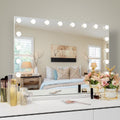 2026 NewFenchilin 32"x23" Vanity Mirror with Lights USB Charging Tabletop Wall Mount Metal White