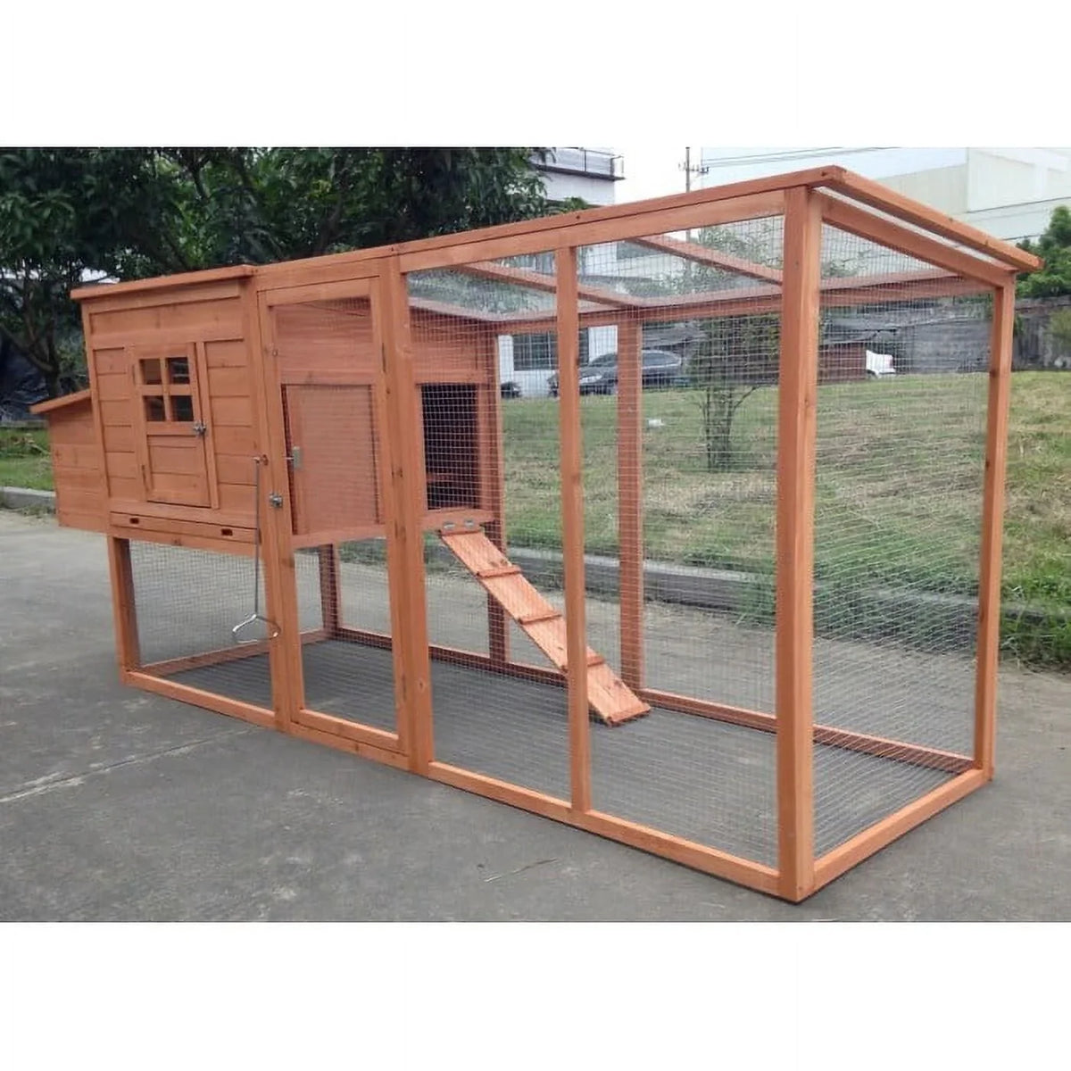 2026 NewChicken Coop Large 95" Deluxe Solid wood Hen Chicken Cage House Coop Huge with Run nesting box