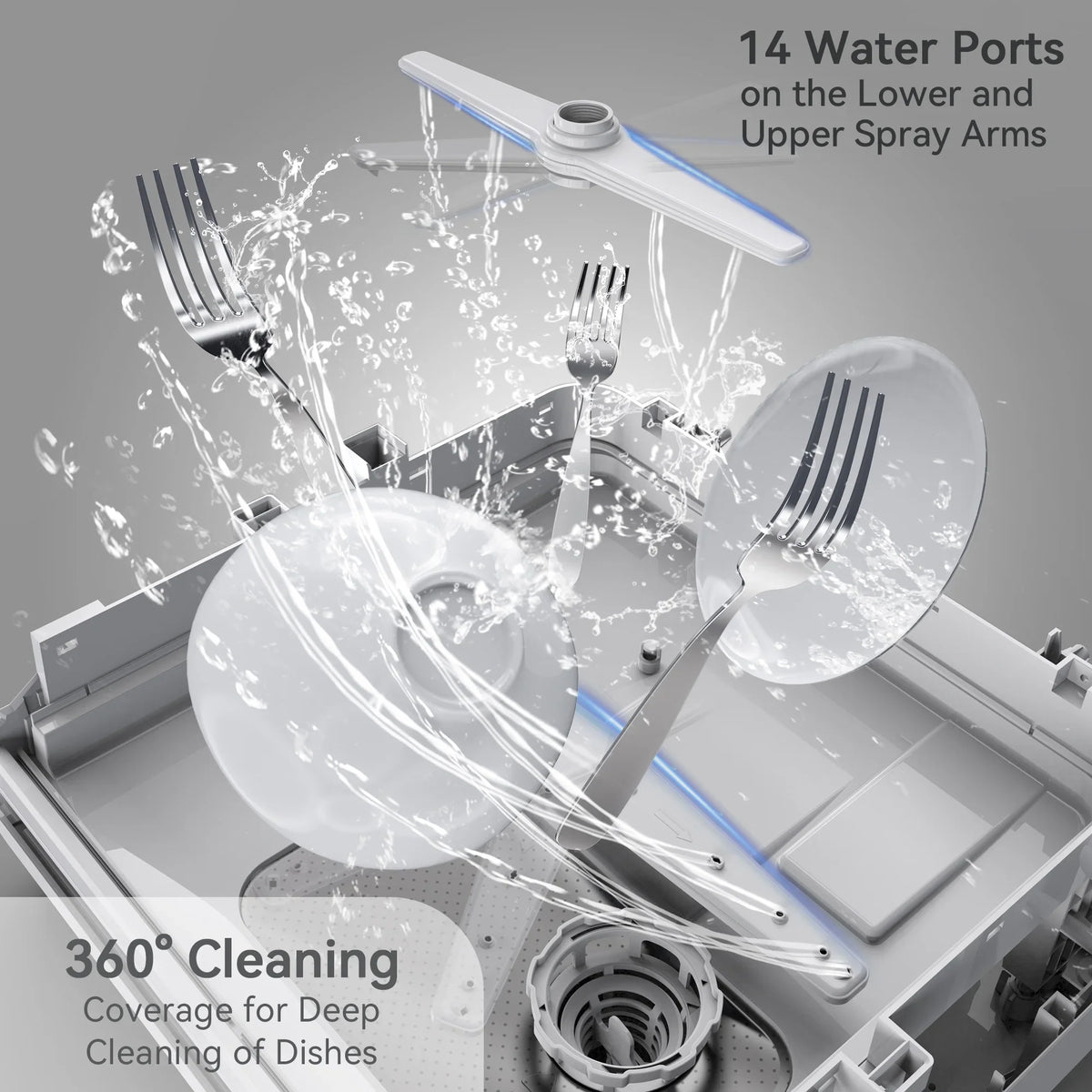 2026 NewHermitlux Portable Countertop Dishwasher, 5 Washing Programs, 5L Built-in Water Tank and Air-Dry Function, HMX-DW03