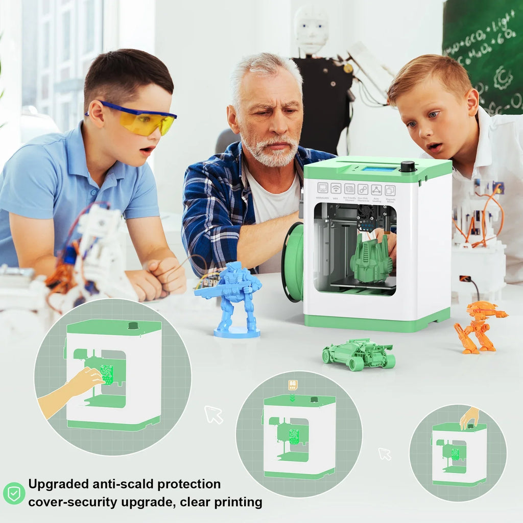 2026 NewTina2S 3D Printers with Wifi Control, Fully Assembled and Auto Leveling, Heated Plateform and LED Light, Priting Area 3.9x4.2x3.9 inches