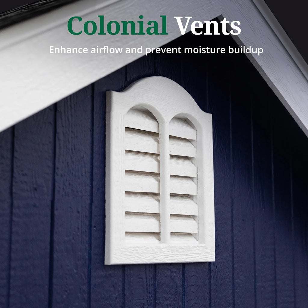 2026 NewLittle Cottage Co. 8x8 Colonial Williamsburg Shed with Operable Windows, Outdoor Wood Storage Do-It-Yourself Precut Kit