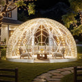 VEVOR Garden Dome Tent, 12 x 7.2 ft Outdoor Clear Bubble Tent for 4-7 Person, Weatherproof Geodesic Dome Greenhouse with Window, PVC Igloo Tents for Backyard Patios Camping Party Wedding