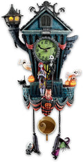 2026 NewThe Bradford Exchange The Nightmare Before Christmas Cuckoo Clock, 21 inches, Musical, Light-Up, Limited Edition