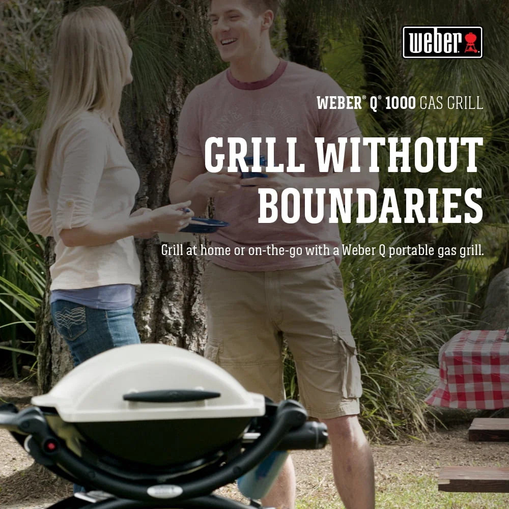 2026 NewWeber Q 1000 1-Burner Portable Gas Grill, Titanium