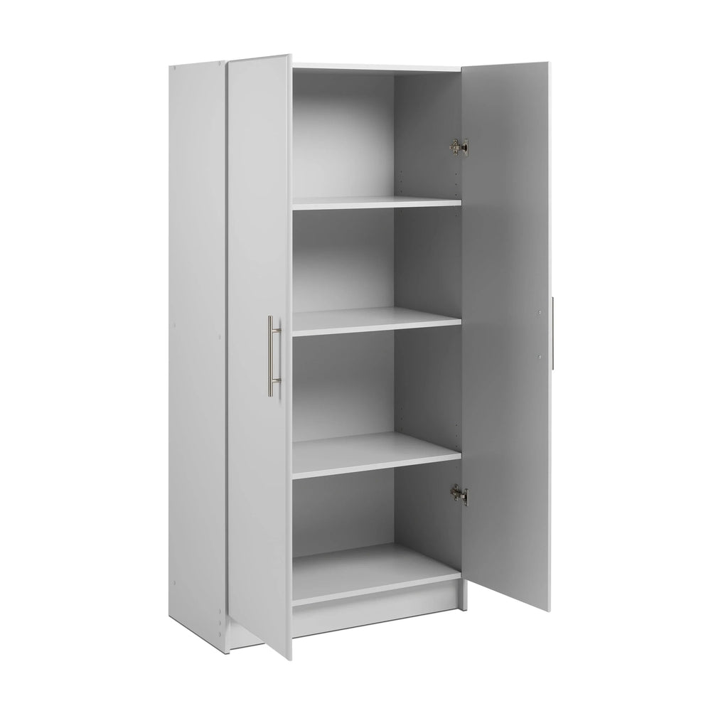2026 NewPrepac Elite 2 Door Standing Storage Cabinet, Light Gray