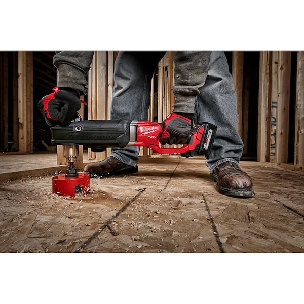 M18 FUEL 18-Volt Lithium-Ion Brushless Cordless GEN 2 Super Hawg 1/2 in. Right Angle Drill with M18 FUEL Hackzall