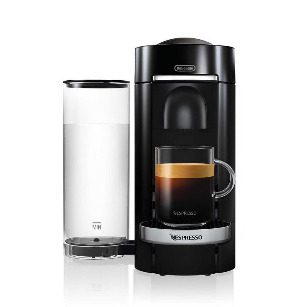Nespresso New Vertuo Plus Deluxe Coffee and Espresso Machine by De'Longhi, Black, Single-Serve Brewers