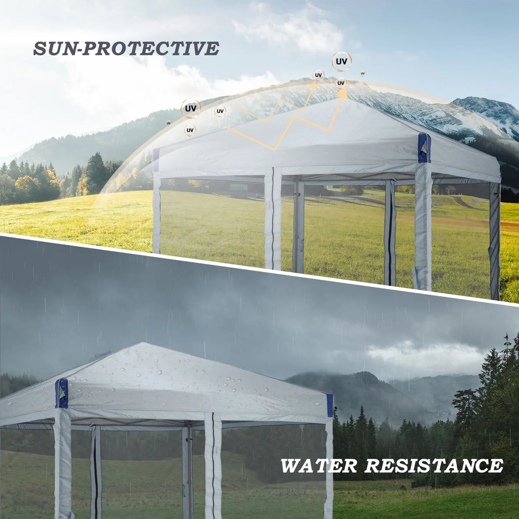 Aoodor 12'x12' Pop Up Canopy with Removable Mesh Sidewalls, Outdoor Portable Instant Shelter Tent-Black