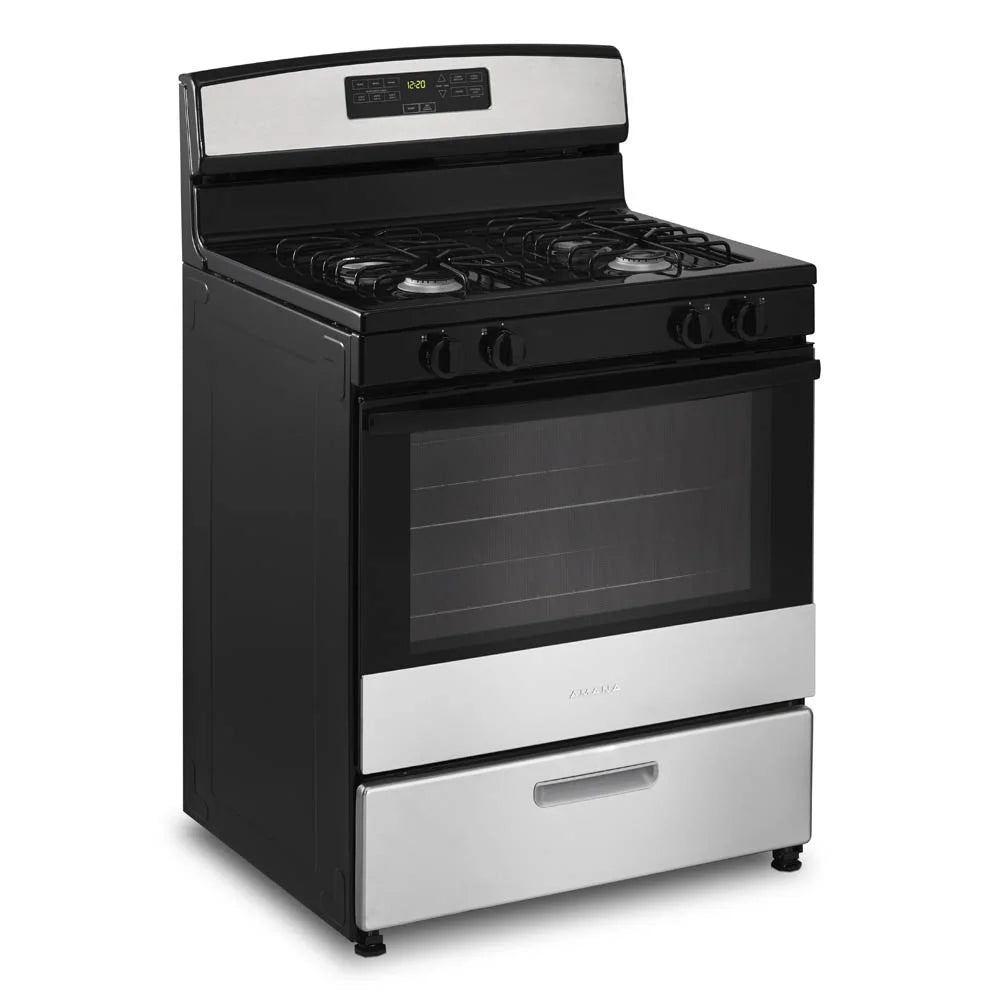 Brand New Amana AGR6303MMS: 30-inch Gas Range in Stainless Steel.