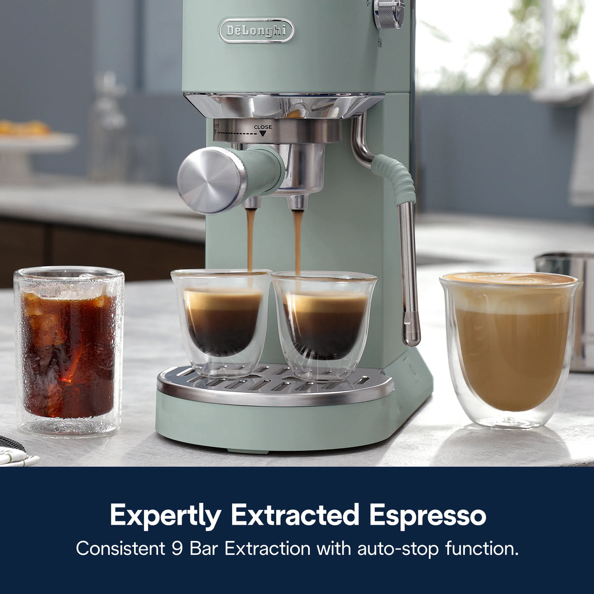 2026 NewDe’Longhi Dedica Duo Espresso Machine, Compact Size with Built in Frother for Latte Art, Brew Espresso, Cold Brew, Lattes & More, Stainless Steel