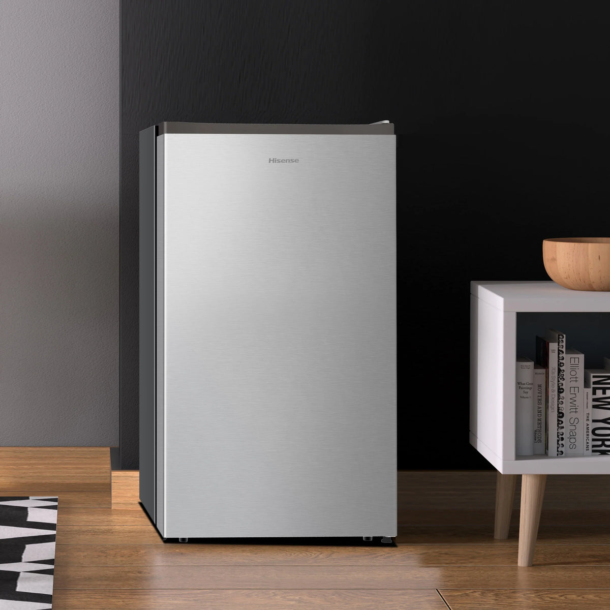 2026 NewHisense 4.4 Cu ft Single Door Mini Refrigerator, 1 Year Warranty, Energy Star, WMS044M6XVE New