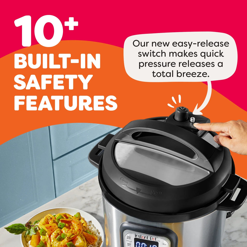2026 NewInstant Pot 6Qt DUO 7-in-1 Multi-Cooker, Pressure Cook, Slow Cook, & more, Stainless Steel